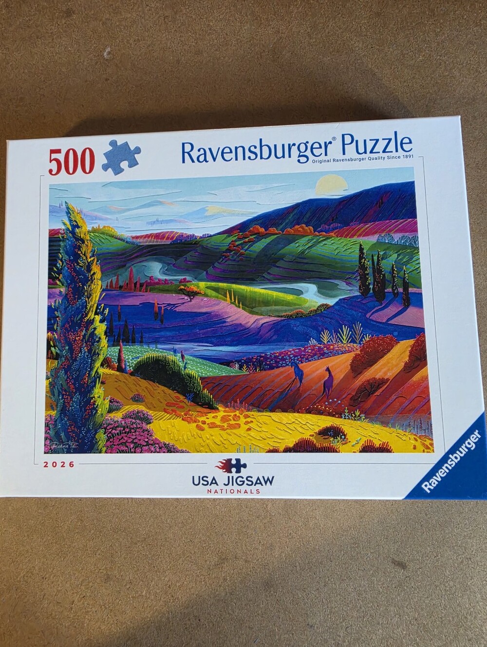 500 pieces Rolling Hills Ravensburger puzzle